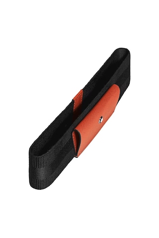 Montblanc Sartorial Deri Elastik Bant 1li Kalemlik 221438 Siyah