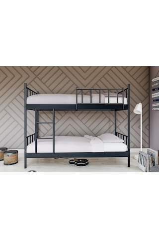 Metalia Gm 126 Ayrilabilir Çiftli Ranza Siyah 90x190