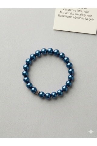 8 Mm Hematit Bilelklik Unisex 262 Lacivert