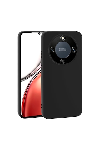 Kilifone - Honor Magic 8 Lite 5g Uyumlu Kılıf Esnek Koruyucu Mara Lansman Kapak - Siyah - T40933