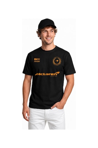 Book Orbook Mclaren Formula 1 Team %100 Pamuk Heavy Cotton Premıum Kalite T-shırt Y347 Siyah