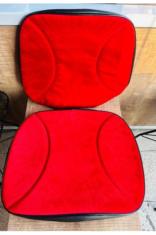 Massey Ferguson 240 Traktör Desenli Branda Ve Düz Kırmızı Koltuk Kılıfı Takım