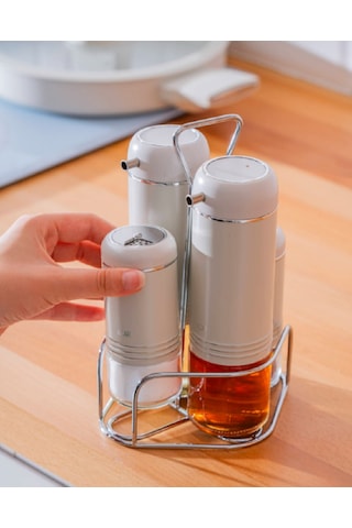 Acar Orion 5 Parça Cam Yağlık Sirkelik Ve Baharat Takımı 7830