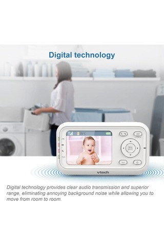Vtech Baby Baby Monitor Vm3255, Hareketli Kamera, 2.8" Lcd Ekran, Dijital Zoom, Gece Görüşü, Iki Yönlü Iletişim Kamera Sistemi