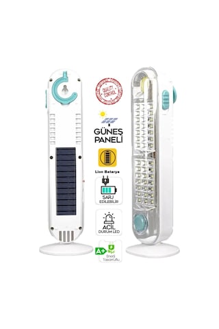 Şarjlıışıldak Masa Lambası V005 42 Ledli+fener Solar Güneş Panelli Ultra Güçlü Ledli Şarjlı Işıldak Çok Renkli