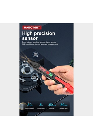 Springsun Habotest Ht60 Taşınabilir Gaz Kaçak Dedektörü El Tipi Yanıcı Gaz Dedektörü Lcd Ekranlı Sesli Ve Görsel Alarmlı Metan