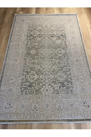 Luxess Halı Alpaca 1191 Yeşil Eskitme Desenli Makine Halısı Çok Renkli