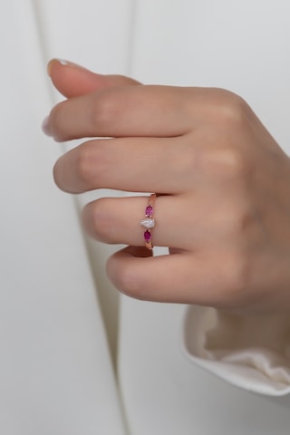 Gümüş Prenses Yüzük Rose Gold Kaplama 925 Ayar Gümüş Rose Gold (511780152)