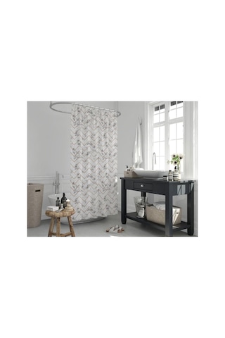 Tropik Home Banyo Perdesi - Tek Kanat Duş Perdesi, Polyester Kumaş Duşakabin Perdesi 180x200 Cm Küvet Perdesi Nouva Genel
