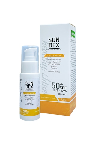 Sundex Healthy Shine Yağlı ve Karma Ciltler İçin Yüz Güneş Kremi SPF50+ 50 ML
