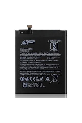 Ally Xiaomi BN31 Mi 5X,A1 Redmi Note 5A Redmi S2,Y2 Pil Batarya