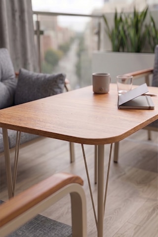 Ekon Serisi 1. Sınf 2+1+1 Ve 1 Adet Orta Sehpa 2 Yastıklı Cappucino İskeletli Bahçe Balkon Oturma Koltuk Takımı Cappucino İskelet Gri Minder