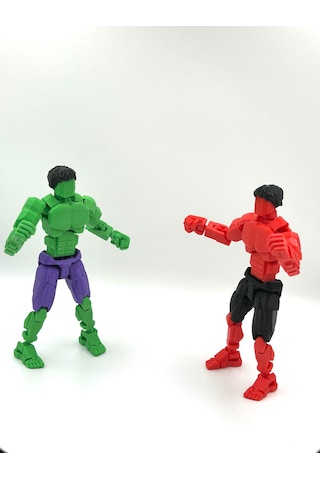 Hulk & Red Hulk Ikili Marvel Kahraman 3d Baskı Dummy Figür Seti