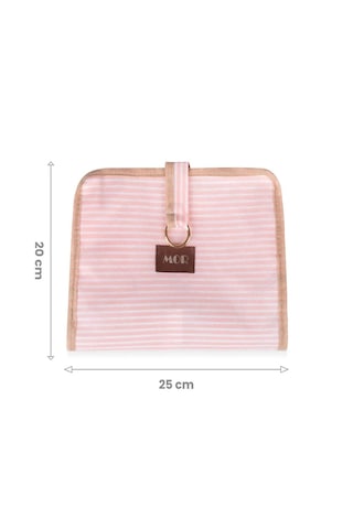 Bebek Alt Açma Bakım Çantası Çok Gözlü Islak Mendil Bez Düzenleme Organizeri X1 Pembe