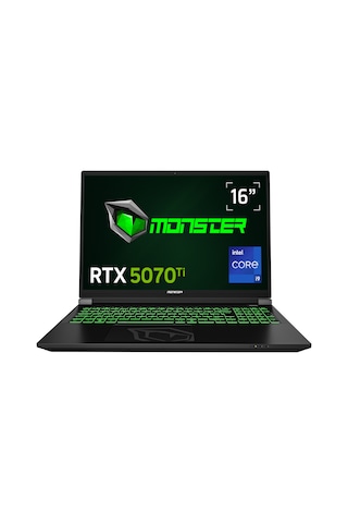 Monster Tulpar T6 V3.7.5 Intel Core i9 13900HX 32 GB 1 TB SSD 12 GB RTX 5070 Ti 16" QHD W11H Oyuncu Dizüstü Bilgisayarı