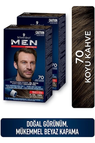 Schwarzkopf Men Perfect Saç Boyası 70 - Koyu Kahve X 2 Adet