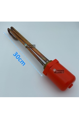1-1/4'' Meşale Çay Kazanı Rezistansı Kıvrık Bakır 2000W - Kalın Diş - Termostatlı - Kapak İstiyorum