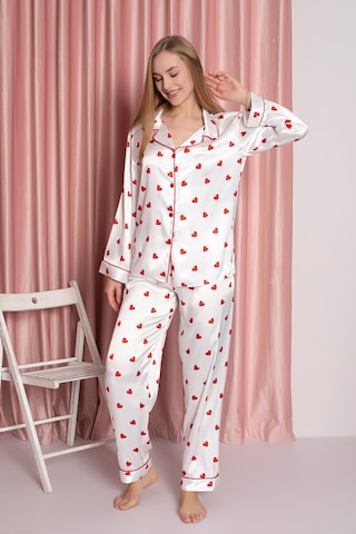 Jumelles Kadın Krem Saten Pijama Takımı Krem
