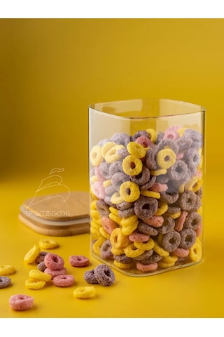 Get&joy Kvadro 1000 Ml Kapaklı Cam Kavanoz 208426934