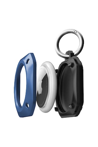 Buff Tagsafe Proshield Taşınabilir Anahtarlık Apple Uyumlu AirTag Kılıf Blue