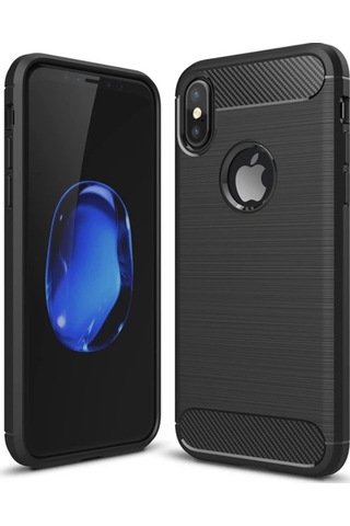 iPhone Uyumlu Xxs Dark Ultra Koruma Karbon Fiber Silikon Kılıf- 5775 Kırmızı