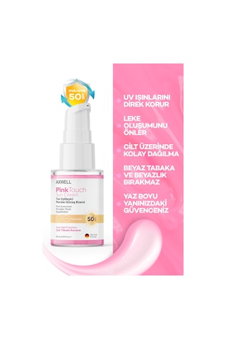 Axwell Premium Pinktouch Ton Eşitleyici Pembe Güneş Kremi SPF50+ 60 ML
