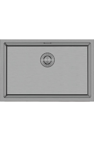 Crauf Stella 4454 Pvd Mat Gri 50x40 El Yapımı Paslanmaz Çelik Mutfak Eviyesi Mat Gri