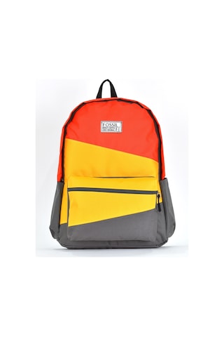 Fossil Unisex Çok Gözlü Günlük Seyahat Okul Sırt Çantası Turuncu 9507