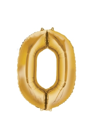 Showparty Folyo Balon 0 Rakam 100 Cm - Altın