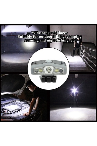 Gri Cob Kafa Lambası For Outdoor Huiliang Çok Renkli