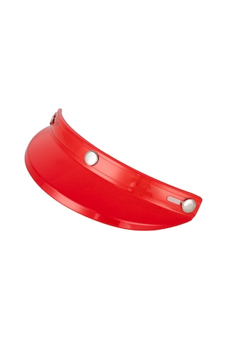 Jeehugo Motosiklet Kaskı Üçlü Kanca Şapka Önlüğü - Klasik 3/4 Kask Güneş Koruyucu Pc Malzeme Kırmızı