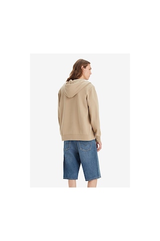 Levi's Levis Renksiz Erkek Kapüşon Normal Düz Önden Fermuarlı Sweatshirt A7770-0002 krem