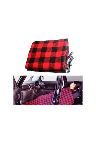 Sones 12v Araba Kış Elektrikli Isıtma Battaniyesi Sıcaklık Kontrol Tipi Kırmızı