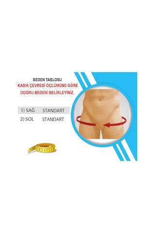 Code: Ort-279 Tek Taraflı Kasık Fıtığı Bağı Sağ - Sol Seçenekli / Standart Beden Siyah