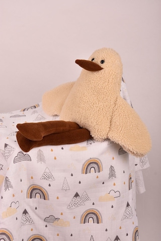 Sevimli Peluş Çocuk Uyku Arkadaşım - 50 Cm Çocuk Bebek Oyun Uyku Arkadaşı Duffy Ördek Yastık Krem