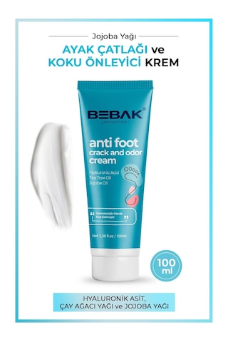 Bebak 100 Ml Ayak Çatlak Ve Koku Önleyici Ayak Bakım Kremi Hızlı Emilim Özelliği İle