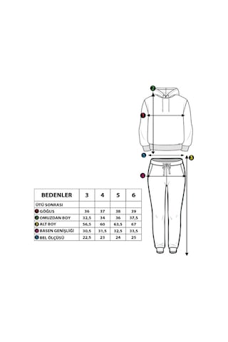 Toontoy Kız Çocuk Baskılı Eşofman Takımı Yeşil