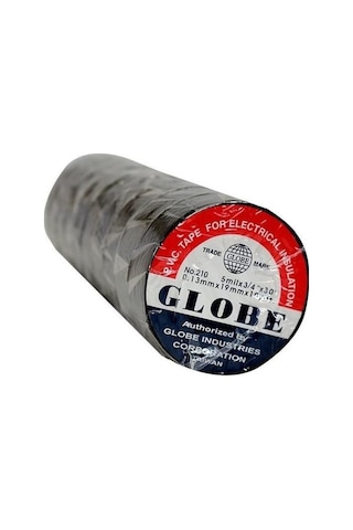 Globe İzole Bant 0.13Mmx19Mm 10'lu Paket Siyah