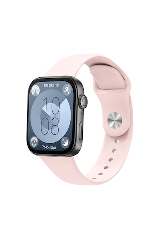 Huawei Watch Fit 3 Krd-11 22mm Silikon Kordon-pembe Pembe