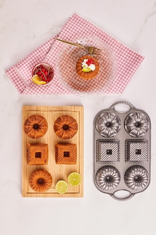 Emsan Griss Six In One Döküm Kek Kalıbı Gri 6'Lı