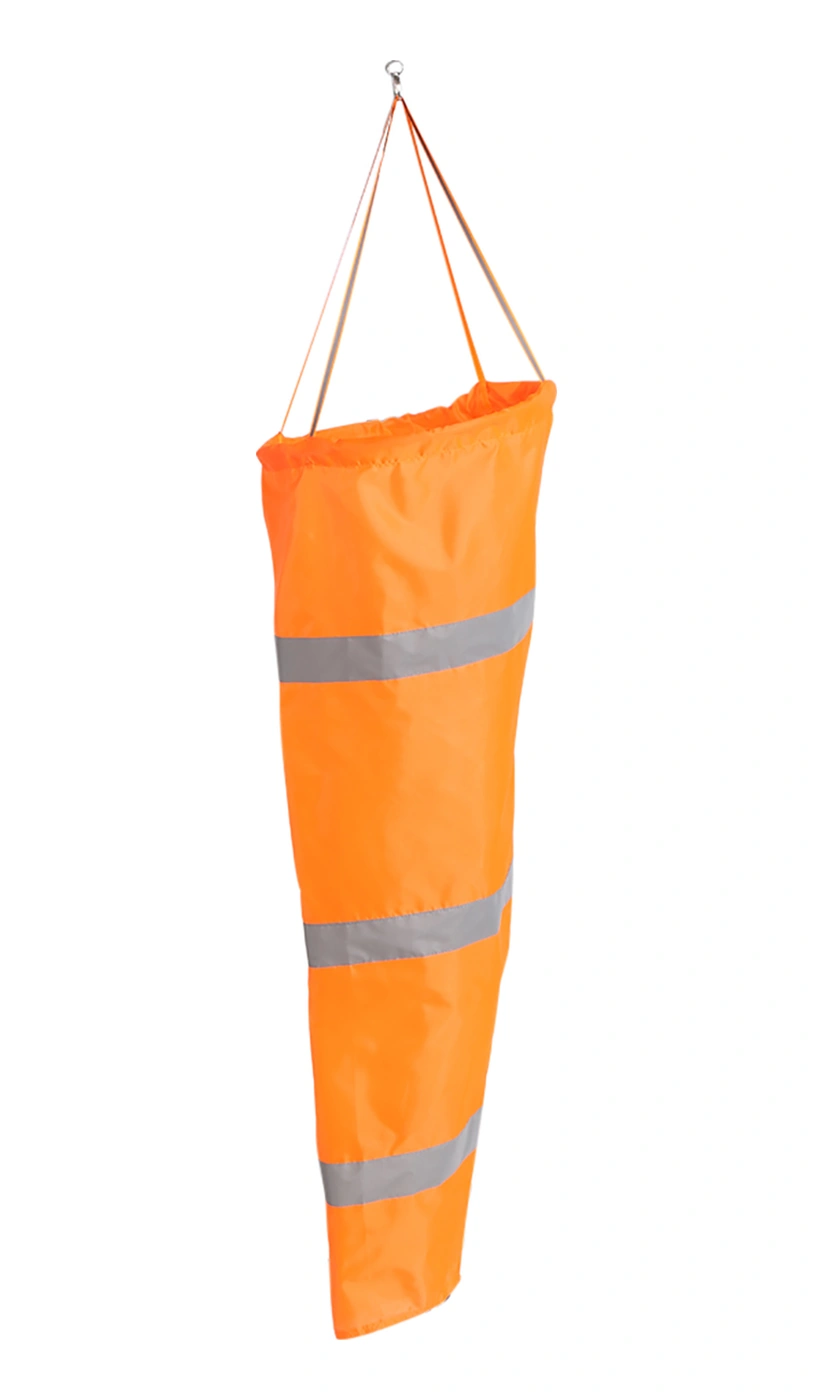 Hangfox Nylon Rüzgar Yön Belirtecisi 100cm - Floresan Turuncu, Gece Yansıtıcı Şeritli, Dayanıklı Ve Kolay Kurulumlu Hava Yönü Tespit Aracı