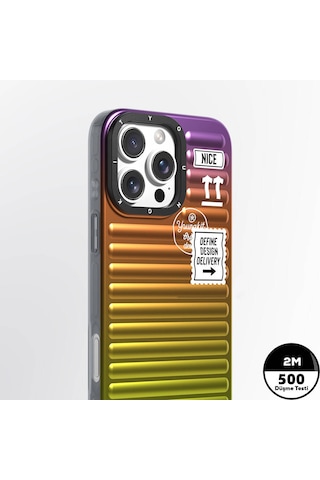 Apple iPhone 16 Pro Max Uyumlu Kılıf Youngkit The Secret Color Serisi Kapak Turuncu