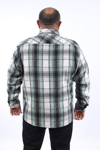 Moc Grande MocGrande Oduncu Gömlek Çift Cep Big Plaid 22216 Çok Renkli