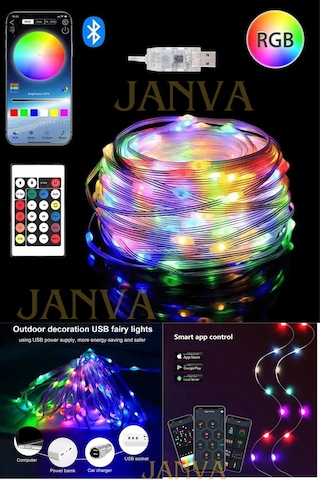 Usb Uygulamadan Sese Duyarlı 9.9 Metre Rgb Yılbaşı Ledi Kumandalı Led Çam Ağacı Kayar Led Tv Arkası Rgb