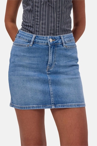 it's basic Kadın Mavi 2s6-4 Straight Mini Esnek Kumaş Denim Etek