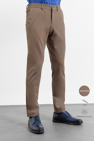 İmza Kahverengi Yan Cep Örme Slim Fit Esnek Jogger Pantolon 1003260173