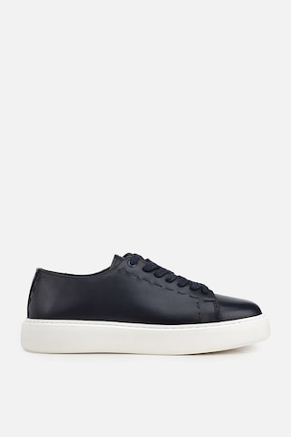 Yaya Erkek Lacivert Deri Bağcıklı Kalın Tabanlı Günlük Sneaker