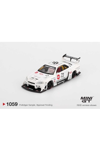 Mini Gt 1:64 Nissan Lb-er34 Super Silhouette Athlete/collet Diecast Model Araba Beyaz