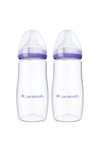 Lansınoh 2 x 330 Ml Biberon ve Naturalwave Biberon Emziği 6 Ay+