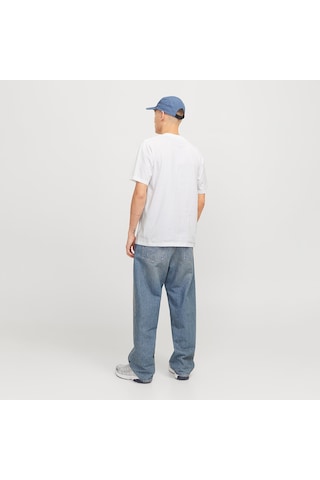Jack & Jones Jack&jones Tarmac Camo Front Crew Neck Erkek Beyaz Yuvarlak Yaka Tişört Beyaz